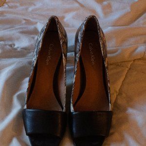 Calvin Klein Snake Print High Heels
